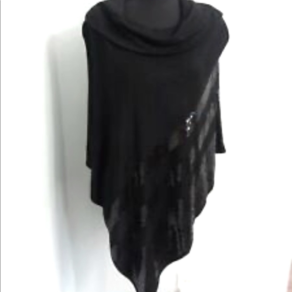 Black Poncho with sequins ✨